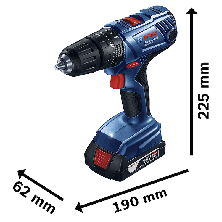 Taladro inalambrico 18 BOSCH Voltios GSB 180-LI + PERCUCION / BOSCH-8-B-1
