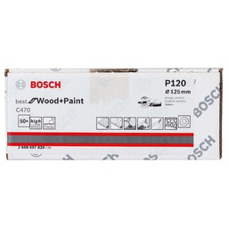 [2608607828] Lija Circular Gex Top BOSCH 5&quot; G120 / 8 Hoyos / BOSCH-