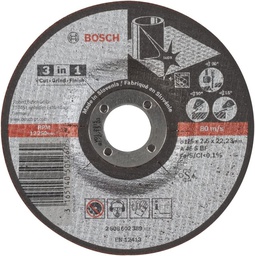 [2608602389] Disco abrasivo 5&quot; Corte metal / 3 en 1 / 5&quot; X 3/32&quot; X 7/8&quot; / BOSCH-