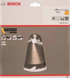 [2608641200] Disco Sierra Circular 7 1/4&quot; 12D BOSCH Construction / BOSCH-