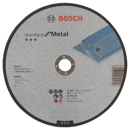 [2608603168] Disco abrasivo 9&quot; Corte metal Plano / STANDARD / 9&quot; X 1/8&quot; X 7/8&quot; (230 X 3 X 22.23MM) / BOSCH-6-C-1
