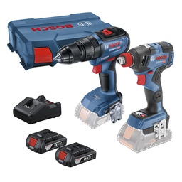 [19J2-2G1] Combo Taladro  GSB 18V-50 + GDX 18V-200 / 2 Bateria 1 Cargador / 18 Volt / BOSCH-8-D-3