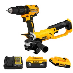 [DCG412B-7781B-OF] Amoladora 4 1/2&quot; DEWALT 20V + Taladro DCD7781 / GRATIS DCB204 + DCB203 + DCB1104